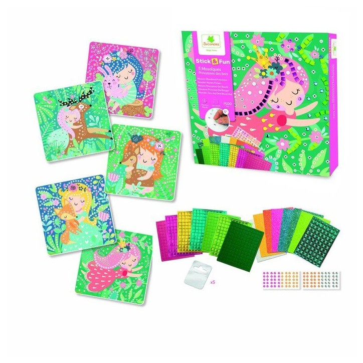 Mosaiques - SYCOMORE - Stick'N Fun - Princesses des bois - Des 5 ans Mosaiques - SYCOMORE - Stick'N Fun - Princesses des bois - Des 5 ans