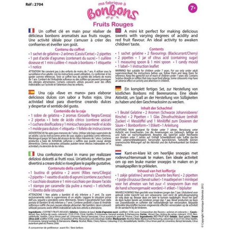 Kit créatif alimentaire - SENTOSPHERE - Mini Fabrique a bonbons - Fruits rouges - Des 7 ans