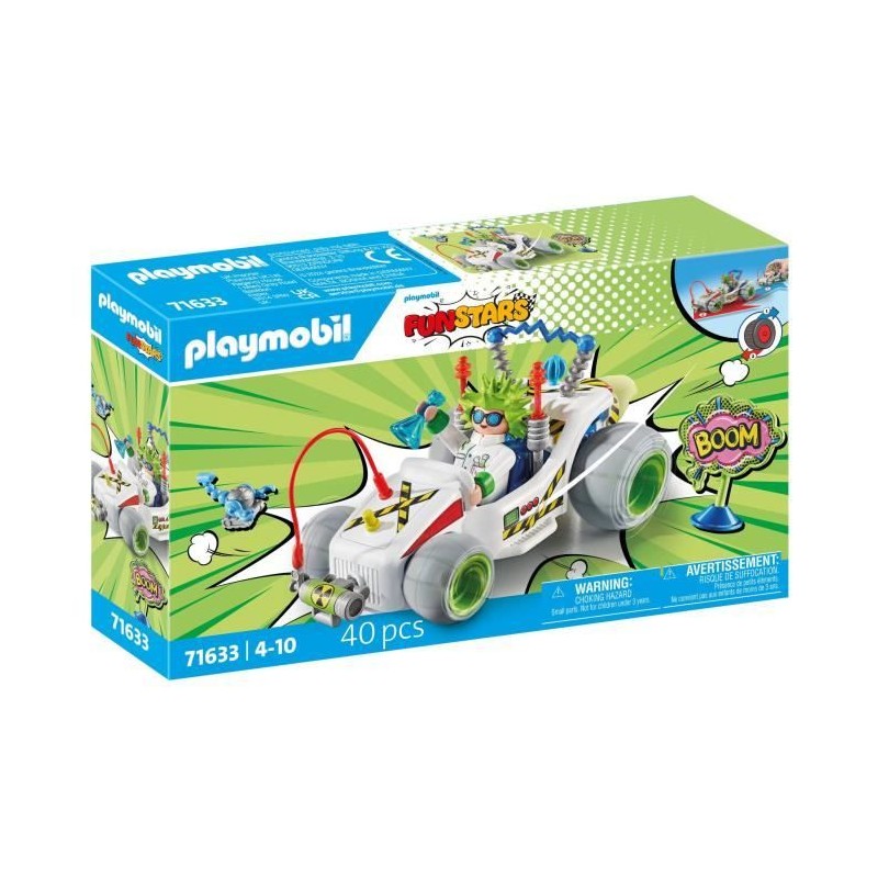 PLAYMOBIL 71633 Chercheur et kart, Funstars, 40 pieces, des 4 ans