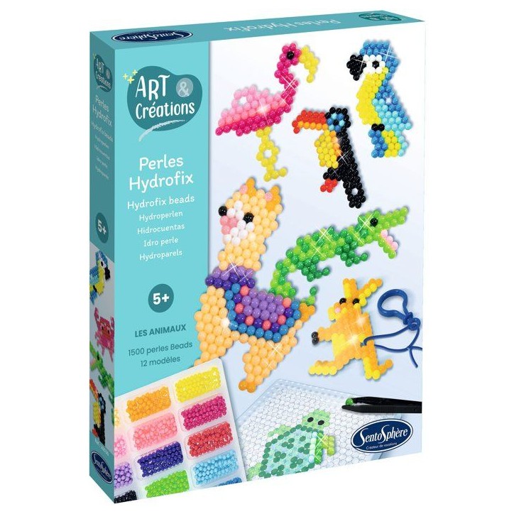 Perles Hydrofix - SENTOSPHERE - Art & Créations - 1500 billes de 18 couleurs - Soudage a l'eau - Des 5 ans Perles Hydrofix - SENTOSPHERE - Art & Créations - 1500 billes de 18 couleurs - Soudage a l'eau - Des 5 ans