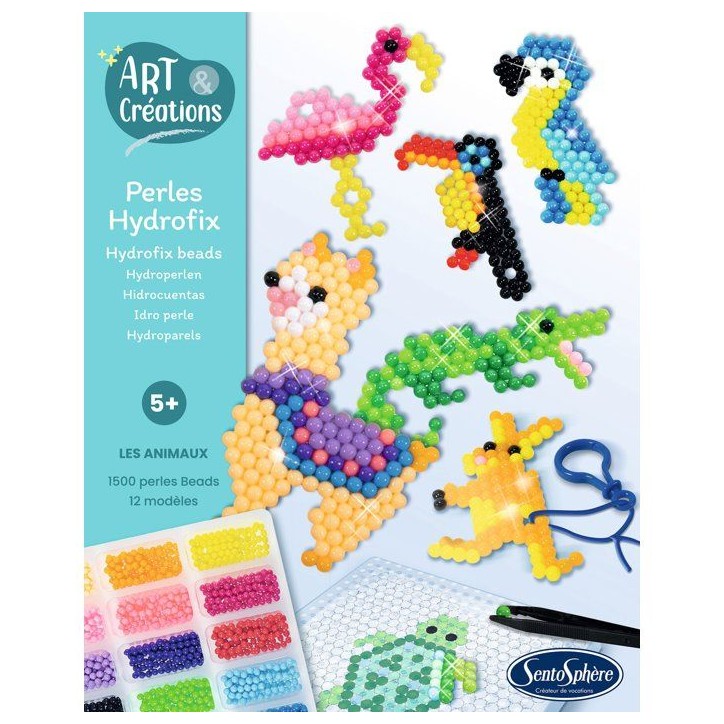 Perles Hydrofix - SENTOSPHERE - Art & Créations - 1500 billes de 18 couleurs - Soudage a l'eau - Des 5 ans Perles Hydrofix - SENTOSPHERE - Art & Créations - 1500 billes de 18 couleurs - Soudage a l'eau - Des 5 ans