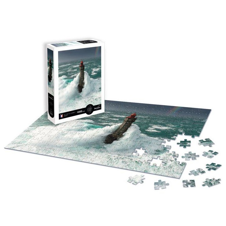 Puzzle - SENTOSPHERE - Calypto - 1000 pieces - Le Phare de la Jument - Bretagne - Toucher soyeux - Des 9 ans Puzzle - SENTOSPHERE - Calypto - 1000 pieces - Le Phare de la Jument - Bretagne - Toucher soyeux - Des 9 ans