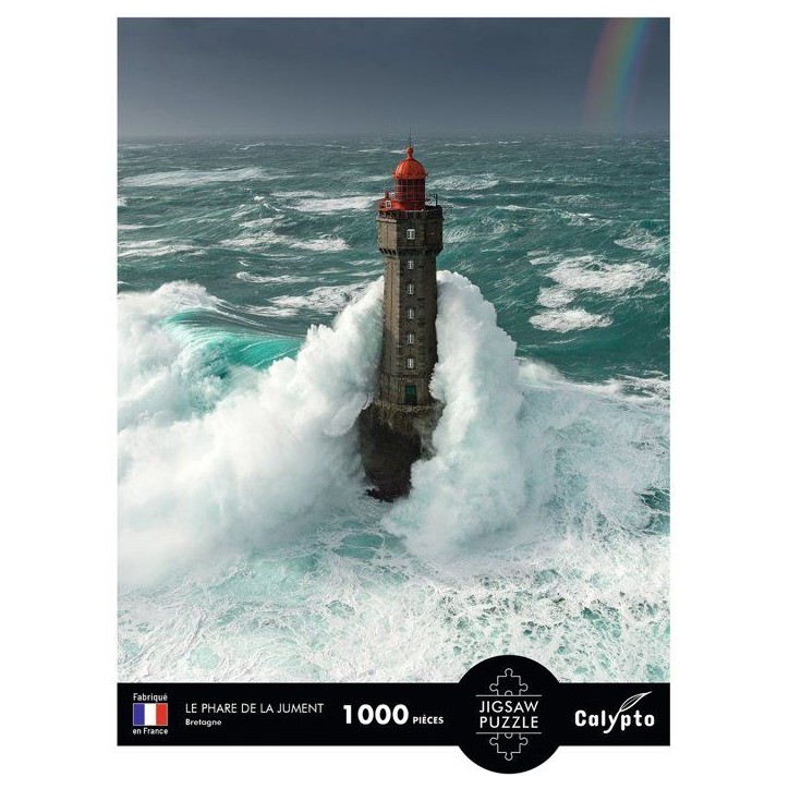 Puzzle - SENTOSPHERE - Calypto - 1000 pieces - Le Phare de la Jument - Bretagne - Toucher soyeux - Des 9 ans Puzzle - SENTOSPHERE - Calypto - 1000 pieces - Le Phare de la Jument - Bretagne - Toucher soyeux - Des 9 ans