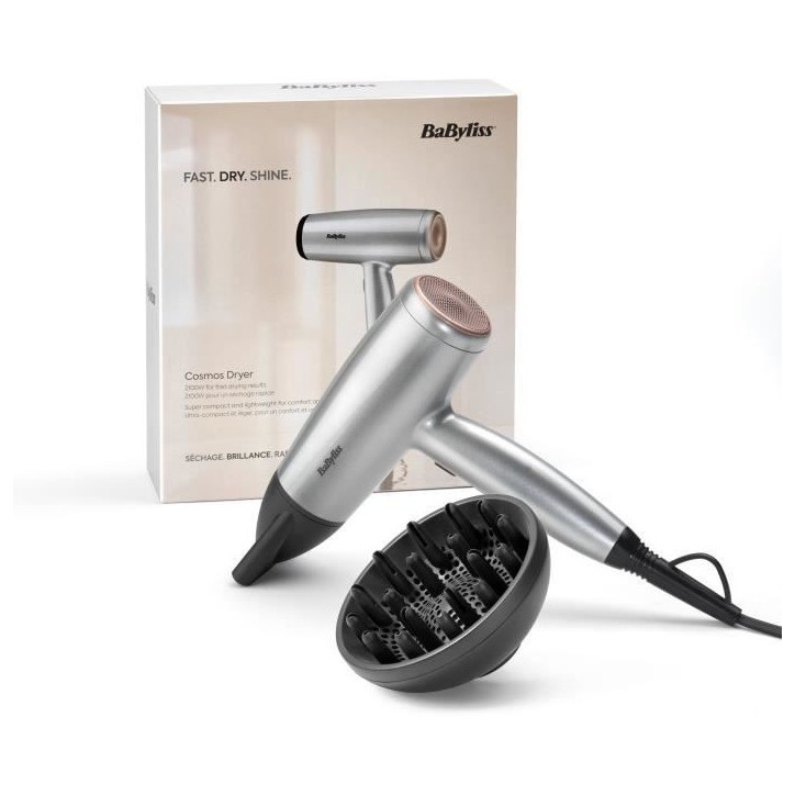 Seche-cheveux - BABYLISS - D580DE - Cosmos - 2100 W - Diffuseur - Léger et compact Seche-cheveux - BABYLISS - D580DE - Cosmos - 2100 W - Diffuseur - Léger et compact