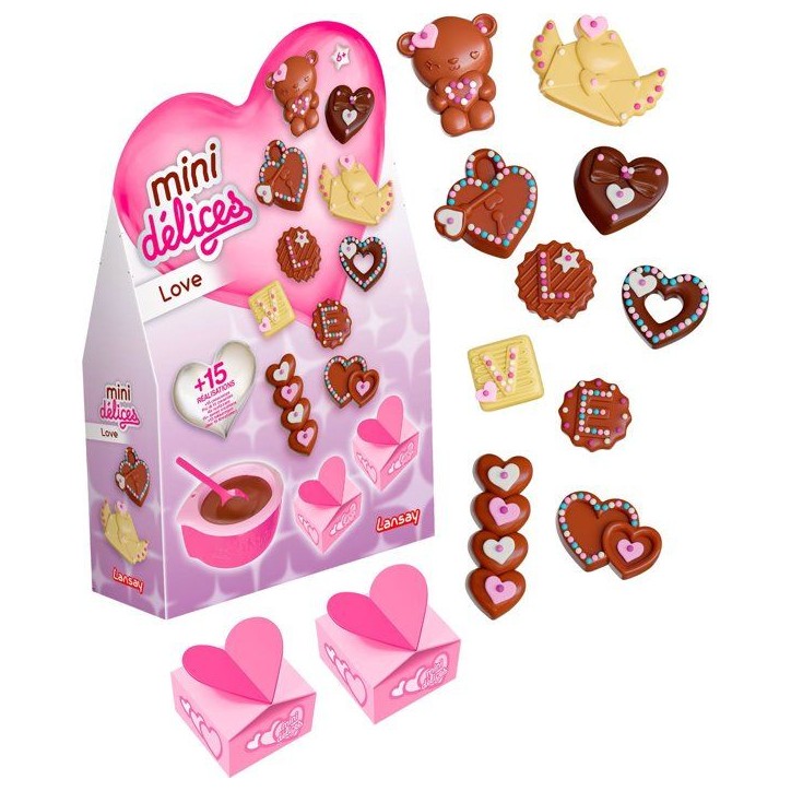 Mini délices - LANSAY - Love - Kit de création de chocolats en forme de coeurs - Des 6 ans Mini délices - LANSAY - Love - Kit de création de chocolats en forme de coeurs - Des 6 ans