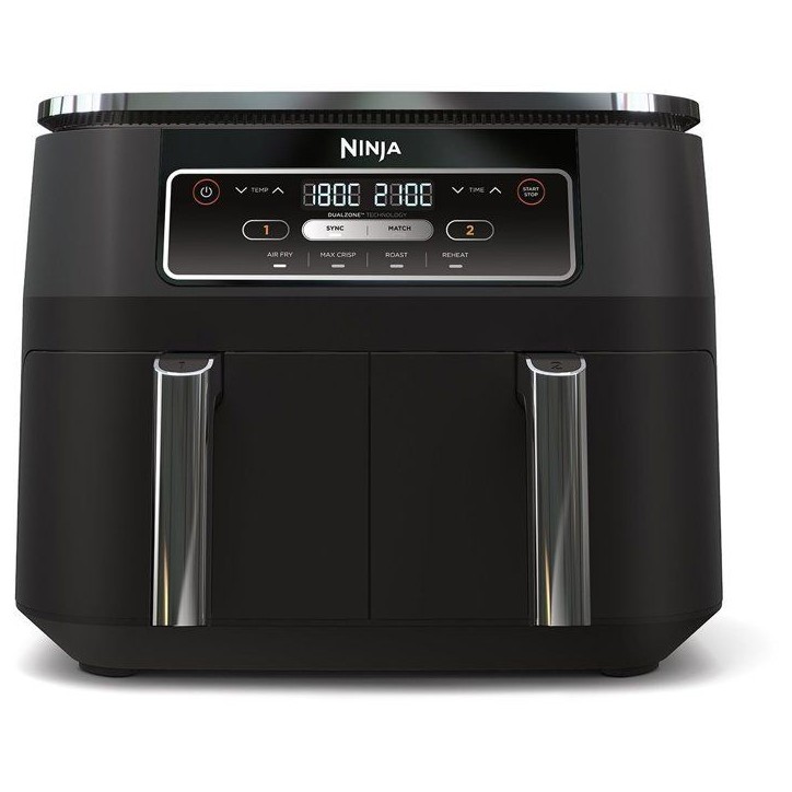 Friteuse sans huile NINJA - Foodi AF200EU - Capacité 7,6L - Double cuve - 4 programmes de cuisson - 2400W Friteuse sans huile NINJA - Foodi AF200EU - Capacité 7,6L - Double cuve - 4 programmes de cuisson - 2400W