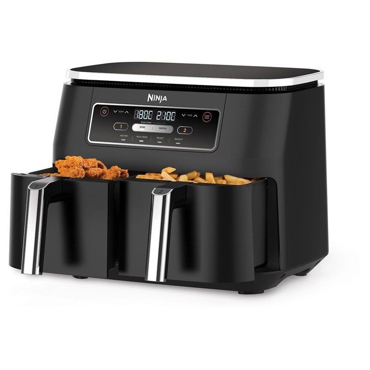 Friteuse sans huile NINJA - Foodi AF200EU - Capacité 7,6L - Double cuve - 4 programmes de cuisson - 2400W Friteuse sans huile NINJA - Foodi AF200EU - Capacité 7,6L - Double cuve - 4 programmes de cuisson - 2400W