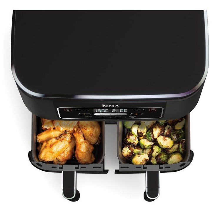 Friteuse sans huile NINJA - Foodi AF200EU - Capacité 7,6L - Double cuve - 4 programmes de cuisson - 2400W Friteuse sans huile NINJA - Foodi AF200EU - Capacité 7,6L - Double cuve - 4 programmes de cuisson - 2400W