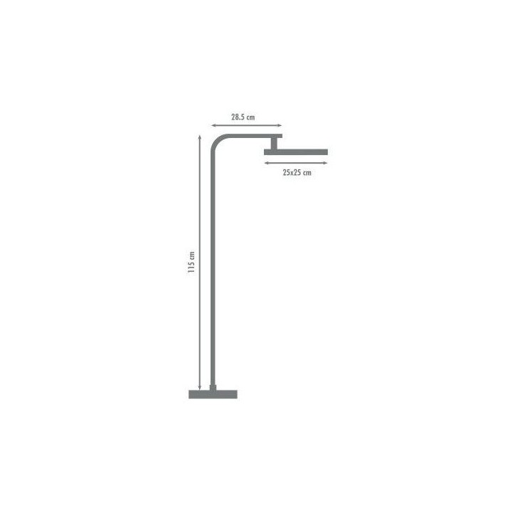 Colonne de douche avec mitigeur thermostatique - Edouard Rousseau - Hoop - Chrome - Douche de tete ronde - Douchette a main Colonne de douche avec mitigeur thermostatique - Edouard Rousseau - Hoop - Chrome - Douche de tete ronde - Douchette a main