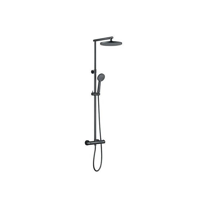 Colonne de douche thermostatique - EDOUARD ROUSSEAU - Grafito - Tete de douche orientable Ø 250 mm - Gris Colonne de douche thermostatique - EDOUARD ROUSSEAU - Grafito - Tete de douche orientable Ø 250 mm - Gris