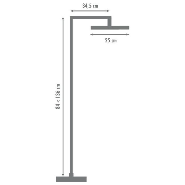 Colonne de douche thermostatique - EDOUARD ROUSSEAU - Grafito - Tete de douche orientable Ø 250 mm - Gris Colonne de douche thermostatique - EDOUARD ROUSSEAU - Grafito - Tete de douche orientable Ø 250 mm - Gris