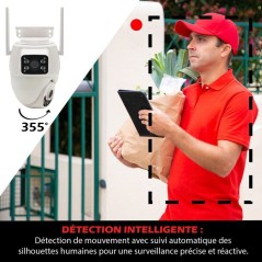 Caméra extérieure connectée - KYF - Wifi - Rotative PT- Doubles cap