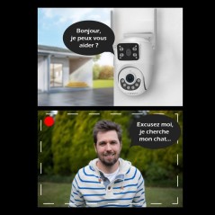 Caméra extérieure connectée - KYF - Wifi - Rotative PT- Doubles cap