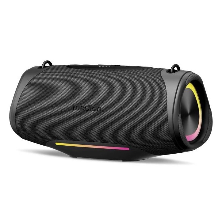 Enceinte Bluetooth - MEDION - L - 50W - Autonomie 47h - Protection IPX7 - Effets lumineux RGB Enceinte Bluetooth - MEDION - L - 50W - Autonomie 47h - Protection IPX7 - Effets lumineux RGB
