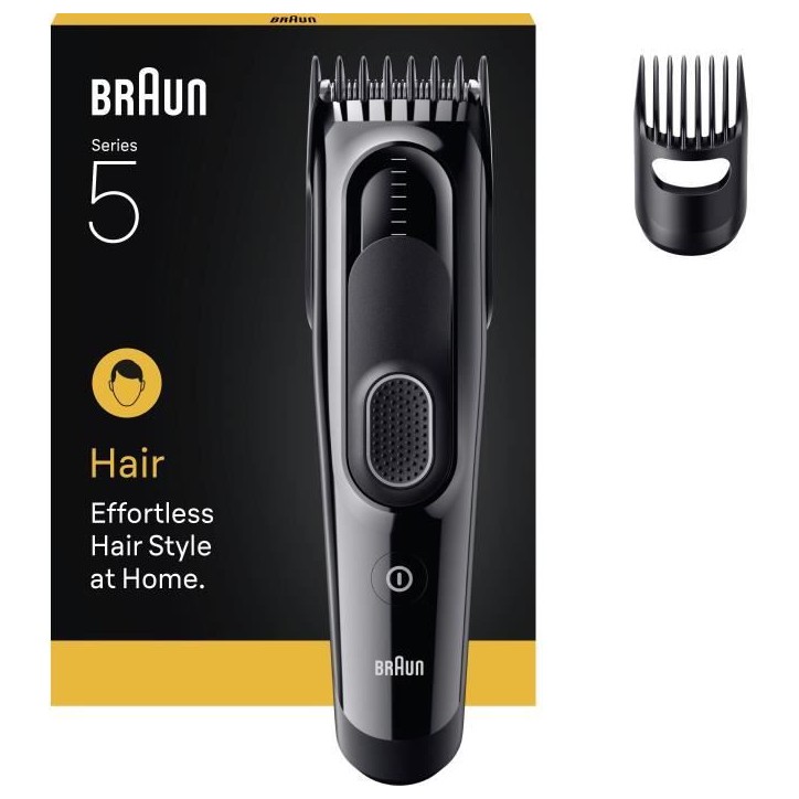 Tondeuse a cheveux - BRAUN - HC5510 - Sans fil - 50 min - 9 réglages - Noir Tondeuse a cheveux - BRAUN - HC5510 - Sans fil - 50 min - 9 réglages - Noir