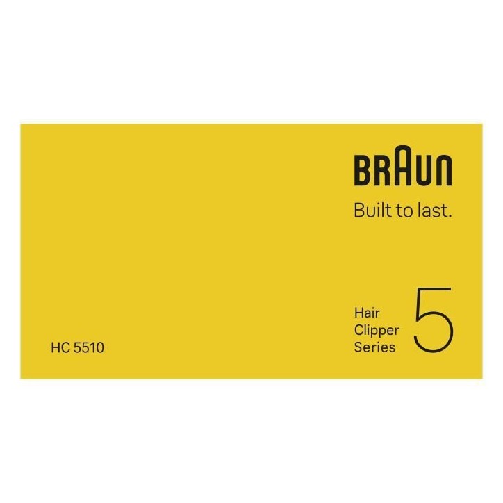 Tondeuse a cheveux - BRAUN - HC5510 - Sans fil - 50 min - 9 réglages - Noir Tondeuse a cheveux - BRAUN - HC5510 - Sans fil - 50 min - 9 réglages - Noir