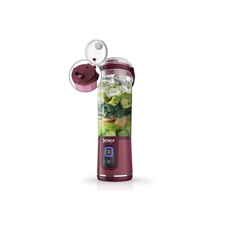 NIN171Blender portable Ninja Blast - BC151EUCR - bol 530 ml - autonomie 2h - sans fil - sans BPA - Cranberry NIN171Blender portable Ninja Blast - BC151EUCR - bol 530 ml - autonomie 2h - sans fil - sans BPA - Cranberry