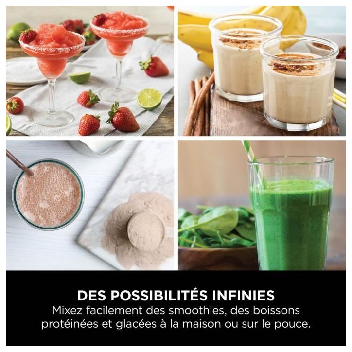 NIN171Blender portable Ninja Blast - BC151EUCR - bol 530 ml - autonomie 2h - sans fil - sans BPA - Cranberry NIN171Blender portable Ninja Blast - BC151EUCR - bol 530 ml - autonomie 2h - sans fil - sans BPA - Cranberry