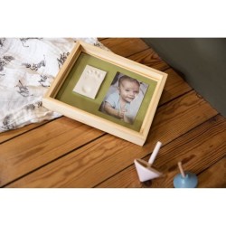 Baby Art Pure Frame - Kit Cadre avec Pâte a Modeler et Cadre Bois Pin