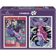 Puzzle - EDUCA - Disney Villains & Princesses - 2x500 pieces
