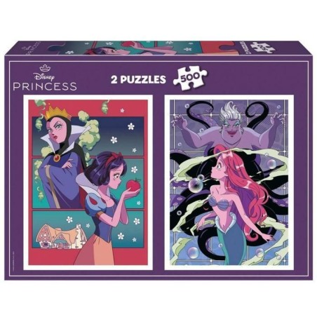 Puzzle - EDUCA - Disney Villains & Princesses - 2x500 pieces