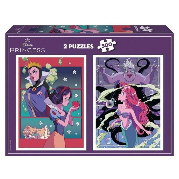 Puzzle - EDUCA - Disney Villains & Princesses - 2x500 pieces Puzzle - EDUCA - Disney Villains & Princesses - 2x500 pieces
