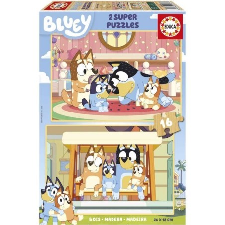 Puzzle - EDUCA - Bluey - 2 x 16 pieces - Multicolore - Pour enfants a