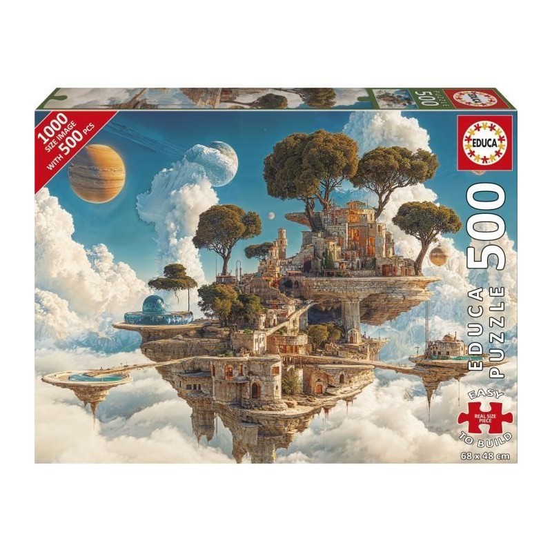 Puzzle - EDUCA - Royaume des Nuages - 500 pieces - Theme Fantastique -