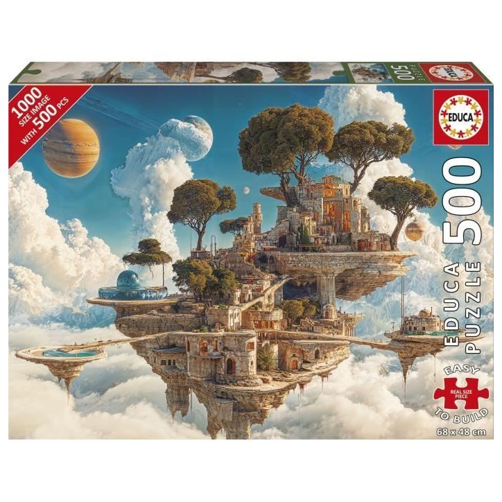 Puzzle - EDUCA - Royaume des Nuages - 500 pieces - Theme Fantastique - 48 x 68 cm Puzzle - EDUCA - Royaume des Nuages - 500 pieces - Theme Fantastique - 48 x 68 cm
