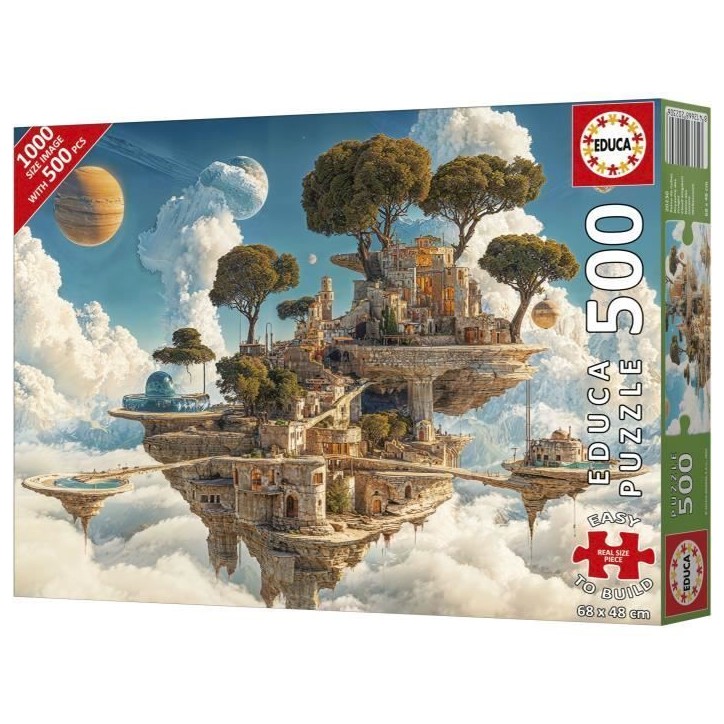 Puzzle - EDUCA - Royaume des Nuages - 500 pieces - Theme Fantastique - 48 x 68 cm Puzzle - EDUCA - Royaume des Nuages - 500 pieces - Theme Fantastique - 48 x 68 cm