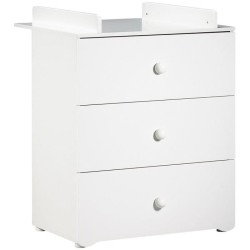 Chambre bébé duo Basic boule: Lit 120x60, commode a langer - Babypri