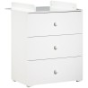 Chambre bébé duo Basic boule: Lit 120x60, commode a langer - Babypri