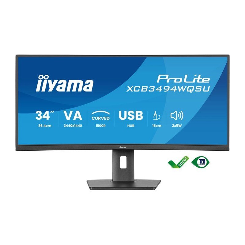 Ecran PC incurvé - IIYAMA - 34 - WQHD - 120Hz - Dalle VA - 0,4ms - Aj