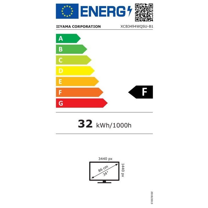 Ecran PC incurvé - IIYAMA - 34 - WQHD - 120Hz - Dalle VA - 0,4ms - Ajustable en hauteur - XCB3494WQSU-B1 Ecran PC incurvé - IIYAMA - 34 - WQHD - 120Hz - Dalle VA - 0,4ms - Ajustable en hauteur - XCB3494WQSU-B1