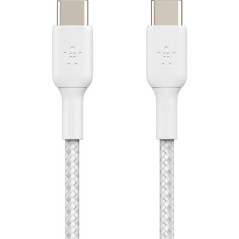 Câble tressé - BELKIN - USB-C vers USB-C - 2 m - Blanc