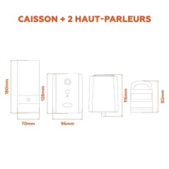 Enceinte 2.1 - MOBILITY - ML314006 - Noir - 2 haut-parleurs - 5W de pu