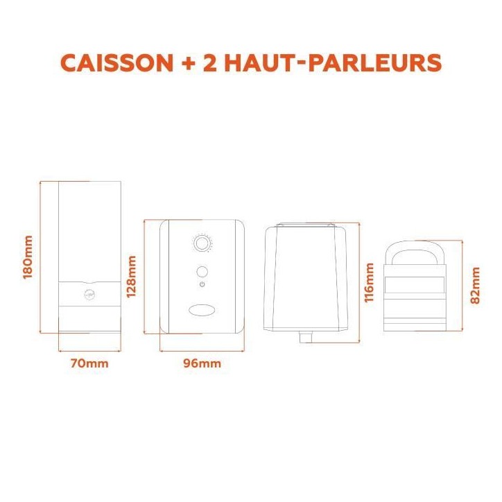 Enceinte 2.1 - MOBILITY - ML314006 - Noir - 2 haut-parleurs - 5W de puissance Enceinte 2.1 - MOBILITY - ML314006 - Noir - 2 haut-parleurs - 5W de puissance