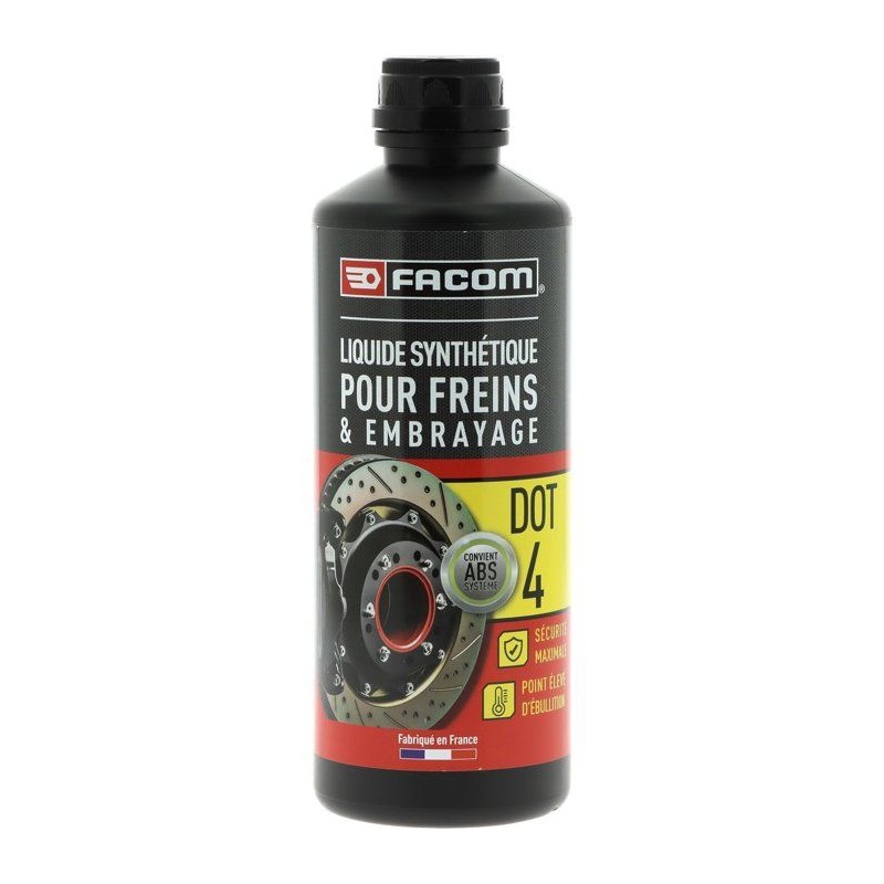 Liquide de frein - FACOM - DOT4 - 500 ml