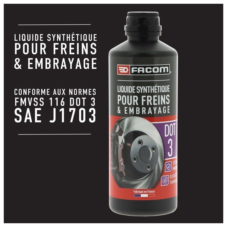 Liquide de frein DOT3 - FACOM - 500 ml Liquide de frein DOT3 - FACOM - 500 ml