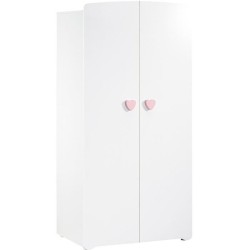 Chambre bébé trio Basic coeur: lit 120x60, commode a langer et armoi