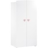 Chambre bébé trio Basic coeur: lit 120x60, commode a langer et armoi