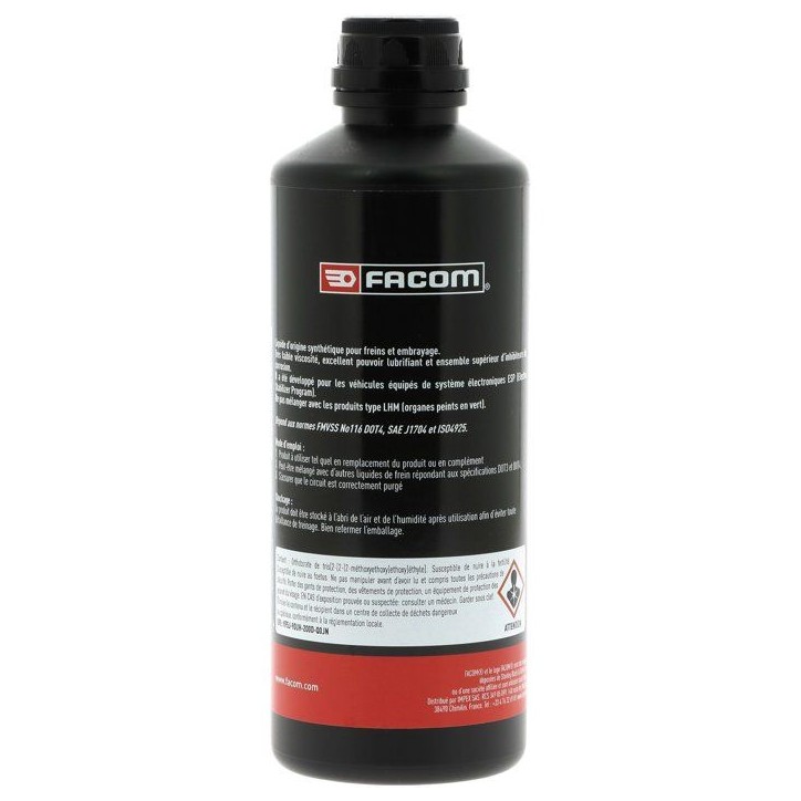 Liquide de frein DOT4+ - FACOM - 500 ml Liquide de frein DOT4+ - FACOM - 500 ml