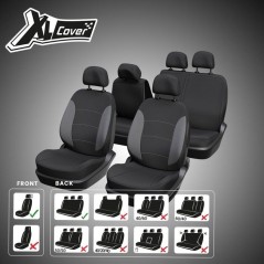 Housses auto - XLCOVER - Fractionnable - Compatible Airbags - Housses