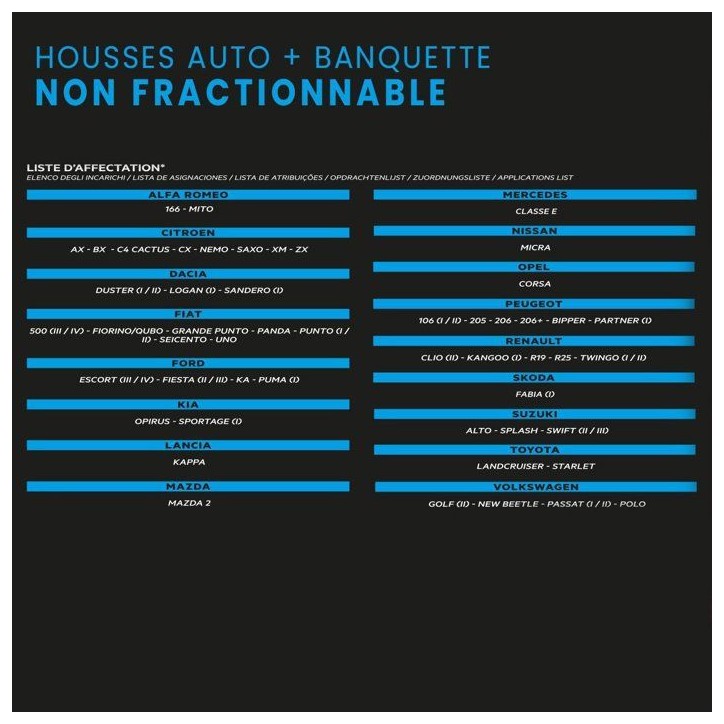 Housses auto - XLCOVER - Non fractionnable - Compatible Airbags - Housses sieges avant, appuis-tete et banquette arriere Housses auto - XLCOVER - Non fractionnable - Compatible Airbags - Housses sieges avant, appuis-tete et banquette arriere