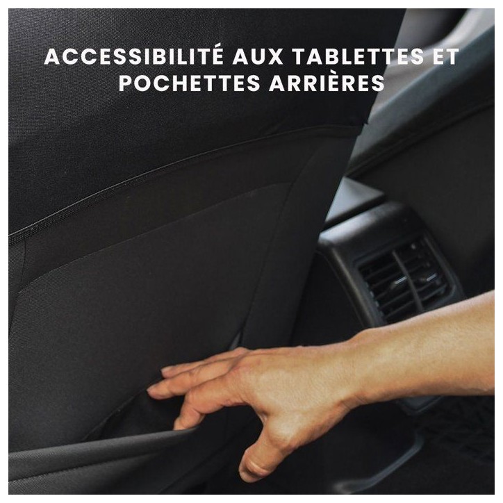 Housses auto - XLCOVER - Non fractionnable - Compatible Airbags - Housses sieges avant, appuis-tete et banquette arriere Housses auto - XLCOVER - Non fractionnable - Compatible Airbags - Housses sieges avant, appuis-tete et banquette arriere