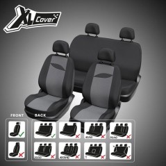 Housses auto - XLCOVER - Non fractionnable - Compatible Airbags - Hous