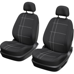 Lot de 2 housses auto avant - XLCOVER - Compatible Airbags - Noir - Ho