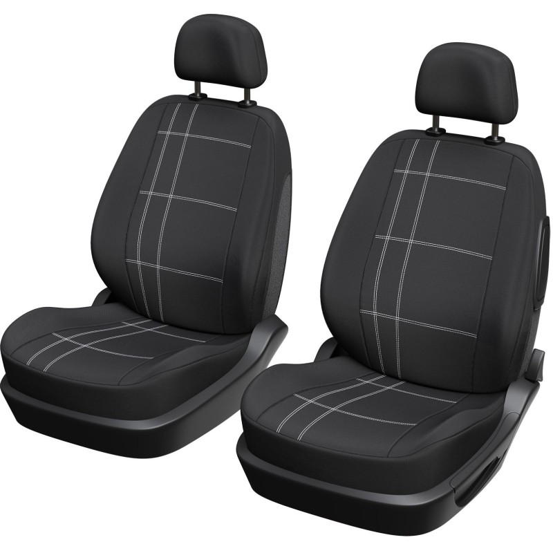 Lot de 2 housses auto avant - XLCOVER - Compatible Airbags - Noir - Ho