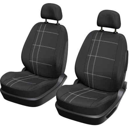 Lot de 2 housses auto avant - XLCOVER - Compatible Airbags - Noir - Ho