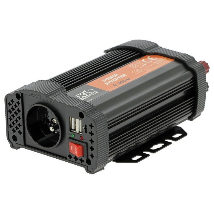 Convertisseur - XL PERFORM TOOLS - 12V-230V - 300 W - 2 fusibles inclus - 2 sorties USB Convertisseur - XL PERFORM TOOLS - 12V-230V - 300 W - 2 fusibles inclus - 2 sorties USB